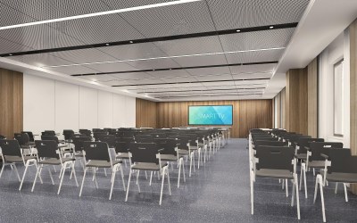 现代多功能会议室3D模型下载